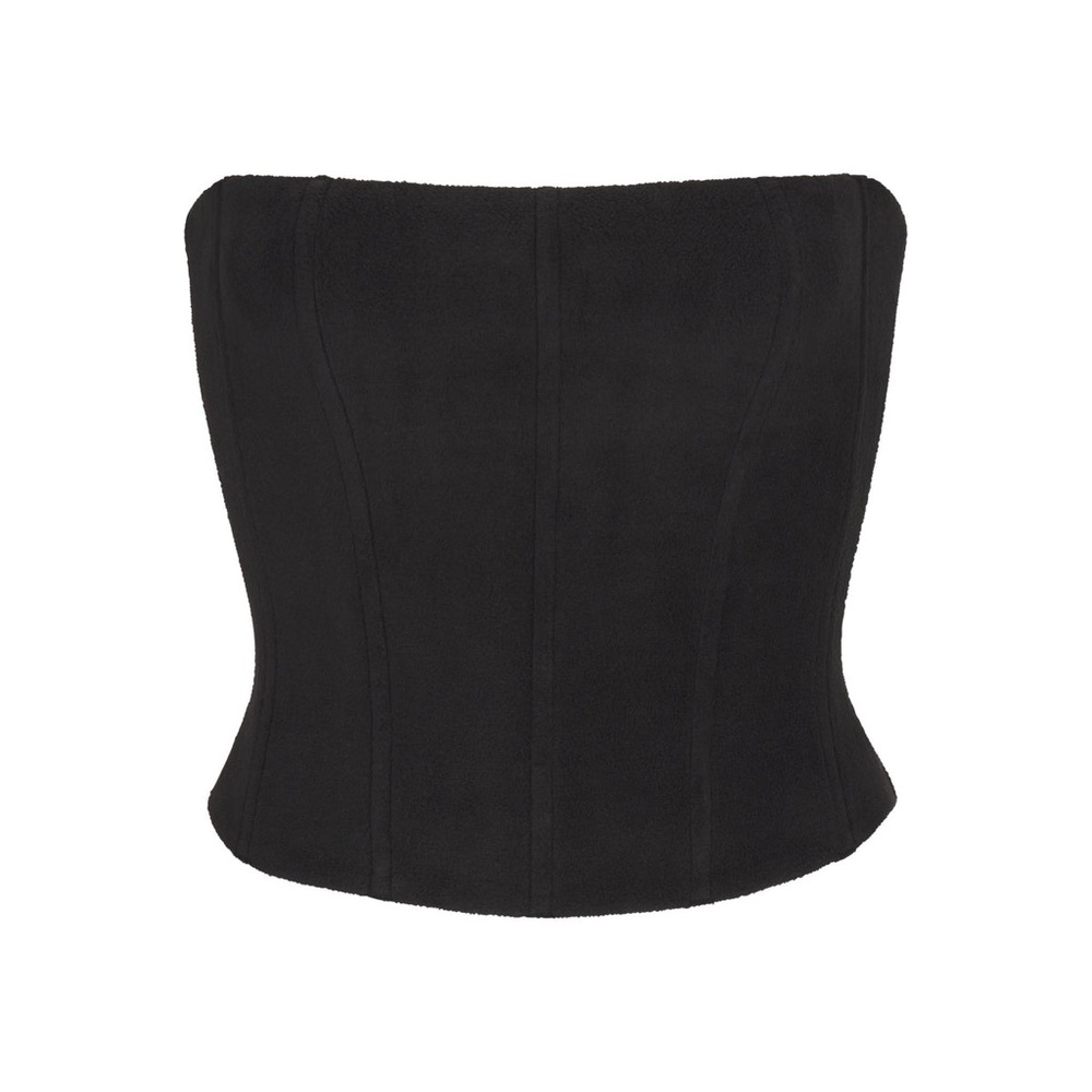 SKIMS FLEECE CORSET in Onyx NEW